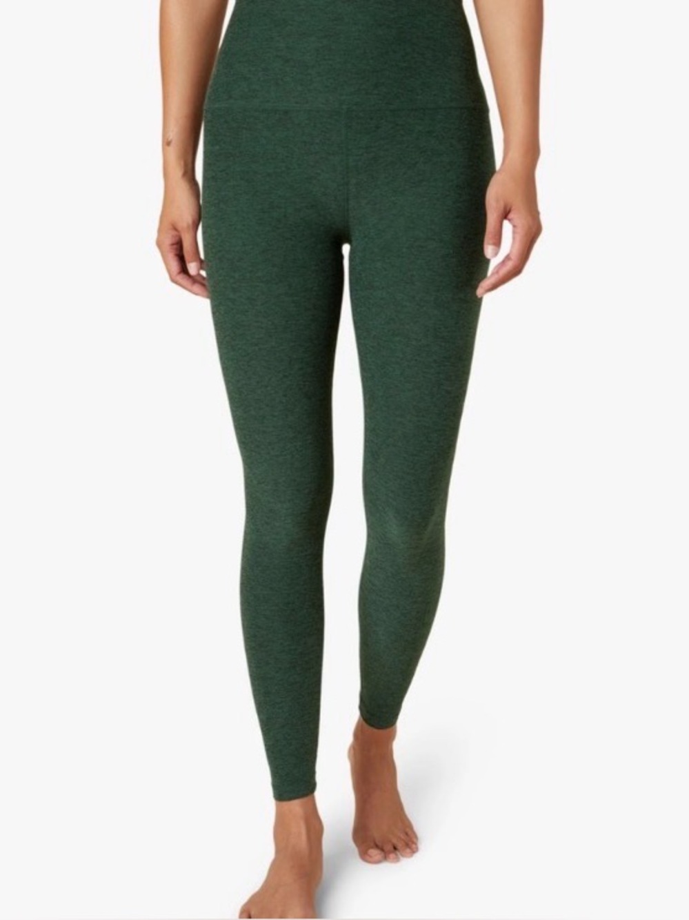 Beyond Yoga Forest Green Heathered Space Dye Leggings
